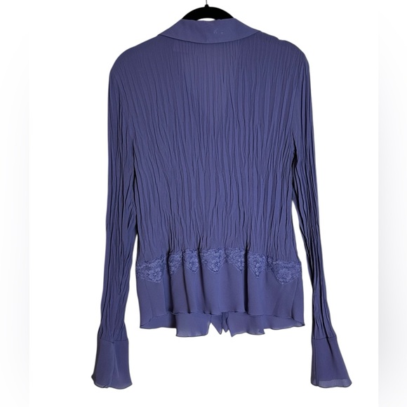 Oscar De La Renta Blouse Bell Sleeve Romantic Grunge Size 12 - Picture 9 of 9